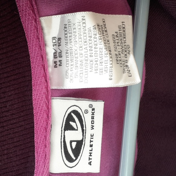 NWOT Athletic Works Plum Zip Up Jacket, Size M - Picture 3 of 8